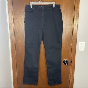 Lee Straight Leg Woman’s Black Relaxed Fit High Rise Jeans Size 14 Medium